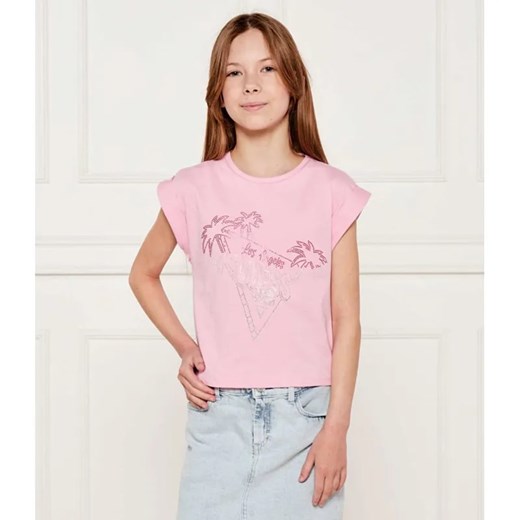 Guess T-shirt | Regular Fit ze sklepu Gomez Fashion Store w kategorii Bluzki dziewczęce - zdjęcie 184959900