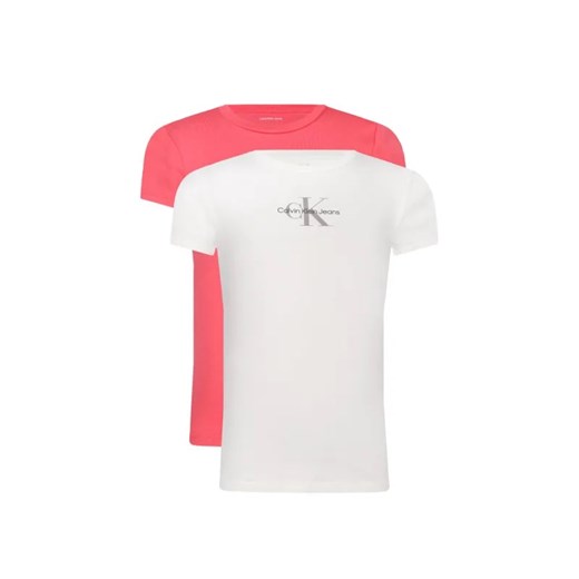 Calvin Klein Jeans T-shirt 2-pack | Slim Fit ze sklepu Gomez Fashion Store w kategorii Bluzki dziewczęce - zdjęcie 184959941