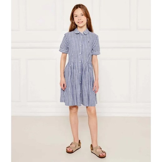 Tommy Hilfiger Sukienka | z dodatkiem lnu ze sklepu Gomez Fashion Store w kategorii Sukienki dziewczęce - zdjęcie 184960011