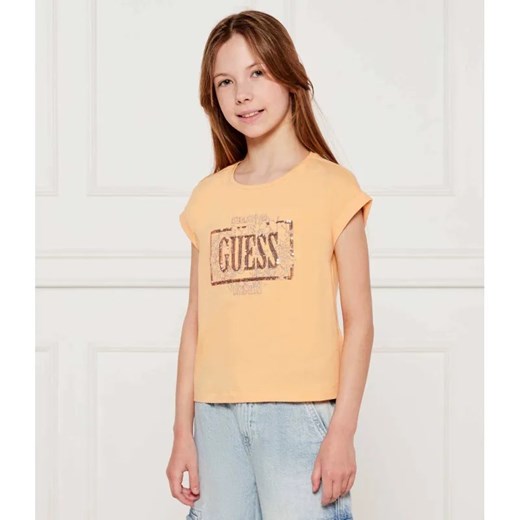 Guess T-shirt | Regular Fit ze sklepu Gomez Fashion Store w kategorii Bluzki dziewczęce - zdjęcie 184960023