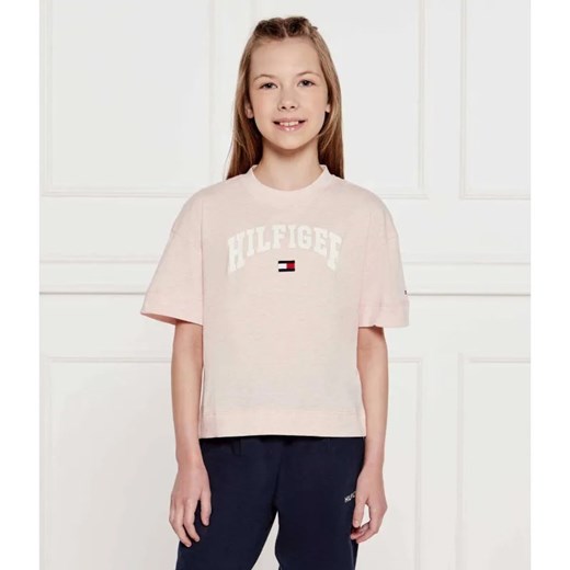 Tommy Hilfiger T-shirt | Regular Fit ze sklepu Gomez Fashion Store w kategorii Bluzki dziewczęce - zdjęcie 184960053