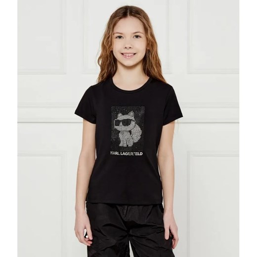 Karl Lagerfeld Kids T-shirt | Regular Fit ze sklepu Gomez Fashion Store w kategorii Bluzki dziewczęce - zdjęcie 184960091