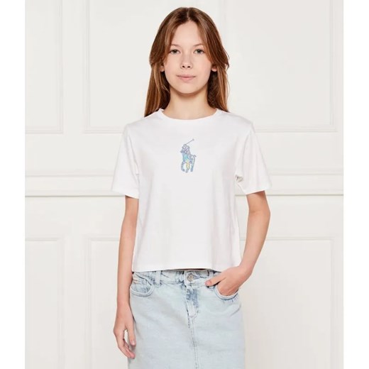 POLO RALPH LAUREN T-shirt | Regular Fit ze sklepu Gomez Fashion Store w kategorii Bluzki dziewczęce - zdjęcie 184960300