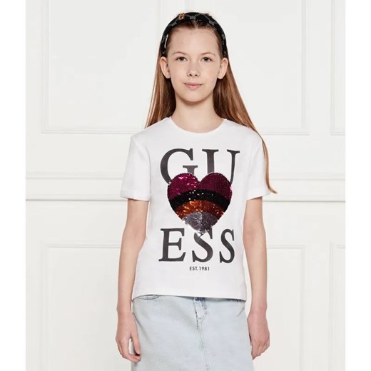Guess T-shirt | Regular Fit ze sklepu Gomez Fashion Store w kategorii Bluzki dziewczęce - zdjęcie 184960322