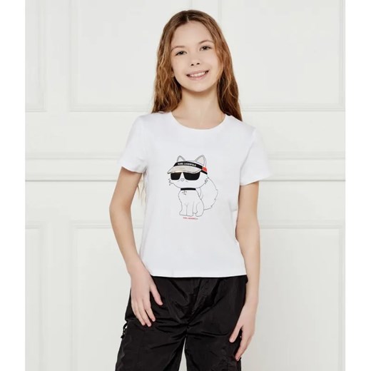 Karl Lagerfeld Kids T-shirt | Regular Fit ze sklepu Gomez Fashion Store w kategorii Bluzki dziewczęce - zdjęcie 184960341