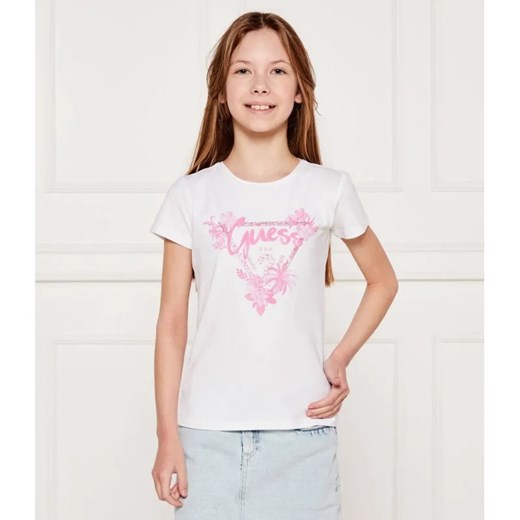 Guess T-shirt | Regular Fit ze sklepu Gomez Fashion Store w kategorii Bluzki dziewczęce - zdjęcie 184960364