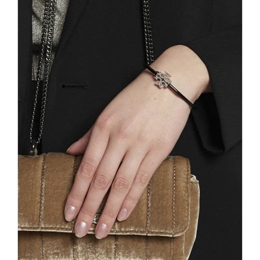 TORY BURCH Bransoletka Eleanor Enamel Pave Hinged Cuff ze sklepu Gomez Fashion Store w kategorii Bransoletki - zdjęcie 184960683