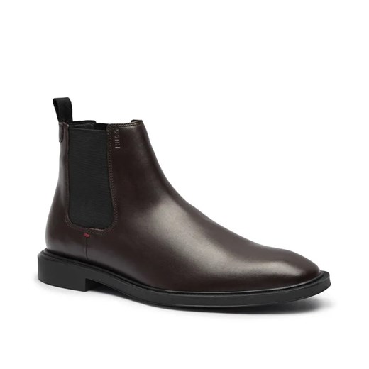 HUGO Skórzane sztyblety Gryff Cheb lt ze sklepu Gomez Fashion Store w kategorii Buty zimowe męskie - zdjęcie 184960873