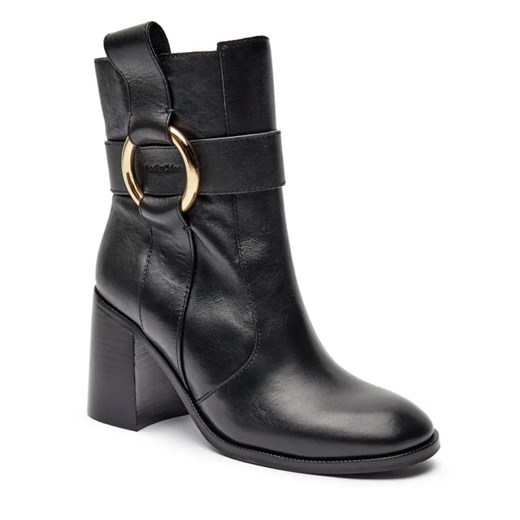 See By Chloé Skórzane botki na słupku ze sklepu Gomez Fashion Store w kategorii Botki - zdjęcie 184962734