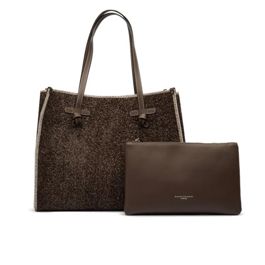 GIANNI CHIARINI Skórzana shopperka + saszetka BORSA PELLE ze sklepu Gomez Fashion Store w kategorii Torby Shopper bag - zdjęcie 184962873