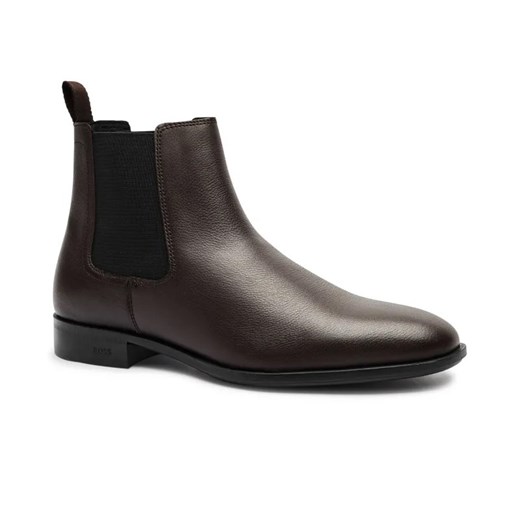 BOSS BLACK Skórzane sztyblety Colby_Cheb_gr ze sklepu Gomez Fashion Store w kategorii Buty zimowe męskie - zdjęcie 184962954