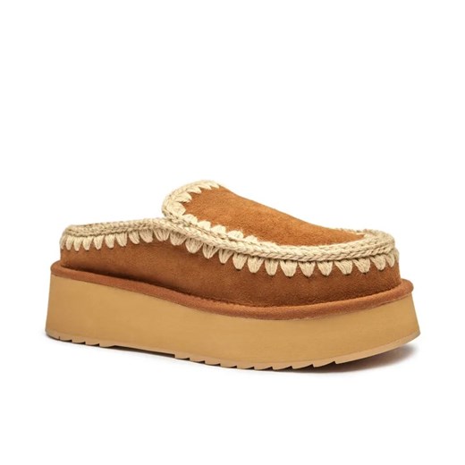 MOU Skórzane mule Clog Eskimo ze sklepu Gomez Fashion Store w kategorii Klapki damskie - zdjęcie 184963212