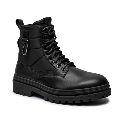 BOSS BLACK Skórzane trapery Nebular_Halb_ltnyhw ze sklepu Gomez Fashion Store w kategorii Buty zimowe męskie - zdjęcie 184963413