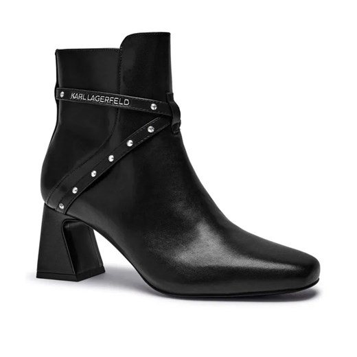 Karl Lagerfeld Skórzane botki na słupku BEATA ze sklepu Gomez Fashion Store w kategorii Botki - zdjęcie 184963440