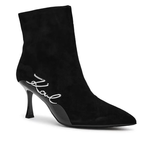 Karl Lagerfeld Skórzane botki na szpilce SIENNA ze sklepu Gomez Fashion Store w kategorii Botki - zdjęcie 184963512