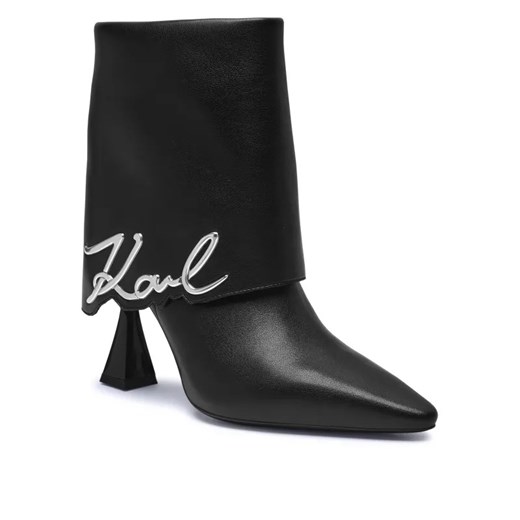 Karl Lagerfeld Skórzane botki na szpilce DEBUT II ze sklepu Gomez Fashion Store w kategorii Botki - zdjęcie 184963571