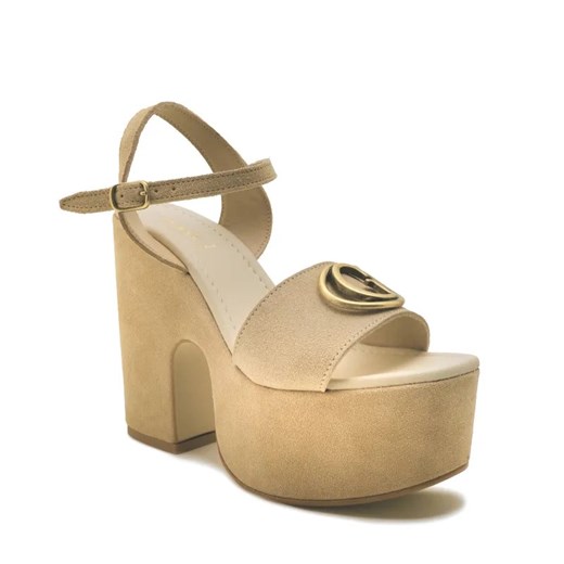 Guess Skórzane sandały na słupku CLODY ze sklepu Gomez Fashion Store w kategorii Sandały damskie - zdjęcie 184963622