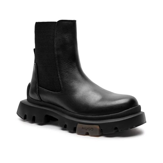 HUGO Skórzane sztyblety Fabyan_ChBootie_LT ze sklepu Gomez Fashion Store w kategorii Botki - zdjęcie 184963703