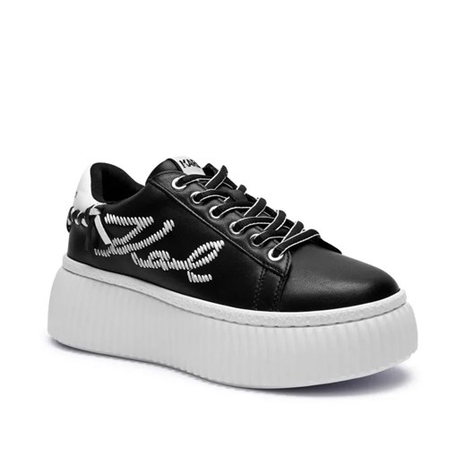 Karl Lagerfeld Skórzane sneakersy KREEPER LO Whipstitch Lo Lace ze sklepu Gomez Fashion Store w kategorii Buty sportowe damskie - zdjęcie 184963704