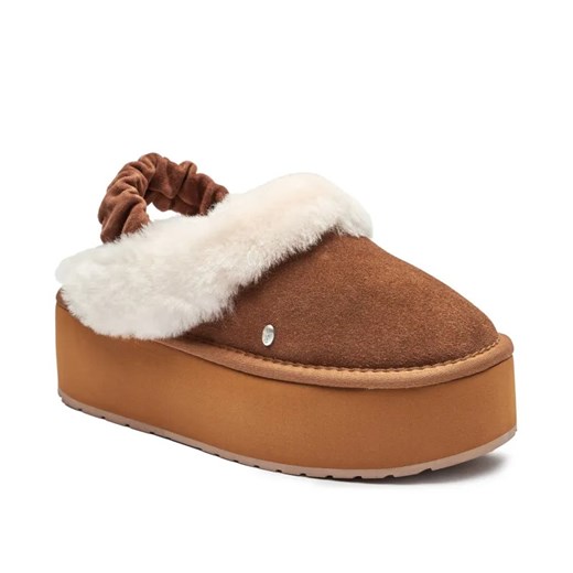 EMU Australia Skórzane mule Hartz | z dodatkiem wełny ze sklepu Gomez Fashion Store w kategorii Kapcie damskie - zdjęcie 184963772