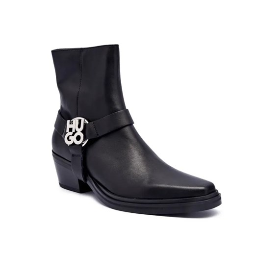 HUGO Skórzane kowbojki Kody_Bootie_LT ze sklepu Gomez Fashion Store w kategorii Botki - zdjęcie 184963882
