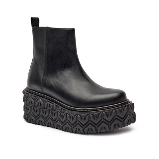 Patrizia Pepe Skórzane botki na platformie STIVALI ze sklepu Gomez Fashion Store w kategorii Botki - zdjęcie 184964263
