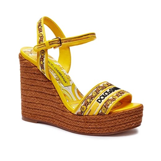 Dolce & Gabbana Skórzane koturny ze sklepu Gomez Fashion Store w kategorii Espadryle damskie - zdjęcie 184964541
