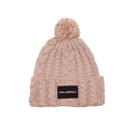 Karl Lagerfeld Wełniana czapka k/essential cable knit ze sklepu Gomez Fashion Store w kategorii Czapki zimowe damskie - zdjęcie 184965154