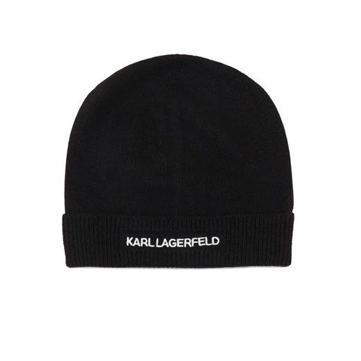 Karl Lagerfeld Czapka k/essential beanie | z dodatkiem wełny i kaszmiru ze sklepu Gomez Fashion Store w kategorii Czapki zimowe damskie - zdjęcie 184965464