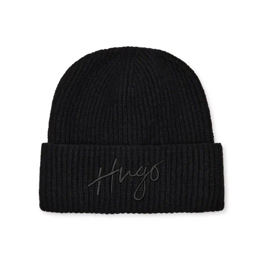 HUGO Czapka Socialy_Hat | z dodatkiem wełny i kaszmiru ze sklepu Gomez Fashion Store w kategorii Czapki zimowe damskie - zdjęcie 184966002