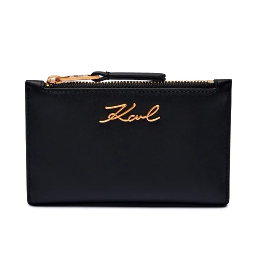 Karl Lagerfeld Skórzany portfel K/SIGNATURE SLIM ze sklepu Gomez Fashion Store w kategorii Portfele damskie - zdjęcie 184968272