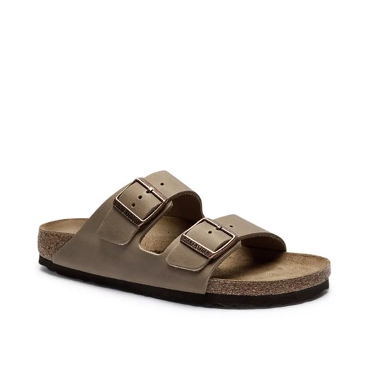 Birkenstock Skórzane klapki Arizona | narrow fit ze sklepu Gomez Fashion Store w kategorii Klapki damskie - zdjęcie 184968473