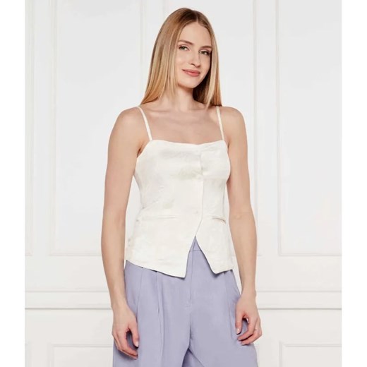TWINSET Top | Slim Fit | z dodatkiem lnu ze sklepu Gomez Fashion Store w kategorii Bluzki damskie - zdjęcie 184968924