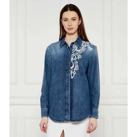 DONDUP - made in Italy Jeansowa koszula | Oversize fit Dondup - Made In Italy 38 promocyjna cena Gomez Fashion Store