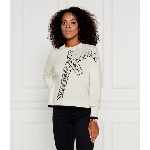 Marc Cain Wełniany sweter | Loose fit | z dodatkiem kaszmiru ze sklepu Gomez Fashion Store w kategorii Swetry damskie - zdjęcie 184969302