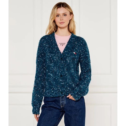 Tommy Jeans Kardigan | Relaxed fit | z dodatkiem wełny ze sklepu Gomez Fashion Store w kategorii Swetry damskie - zdjęcie 184969344