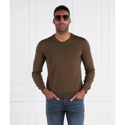 BOSS BLACK Wełniany sweter Baram-L | Regular Fit ze sklepu Gomez Fashion Store w kategorii Swetry męskie - zdjęcie 184969373