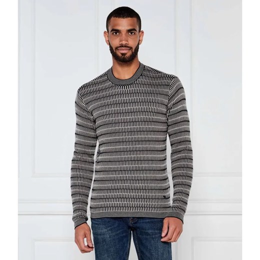 Emporio Armani Wełniany sweter | Regular Fit ze sklepu Gomez Fashion Store w kategorii Swetry męskie - zdjęcie 184969782