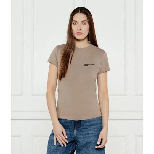 Karl Lagerfeld Jeans T-shirt | Slim Fit ze sklepu Gomez Fashion Store w kategorii Bluzki damskie - zdjęcie 184969812