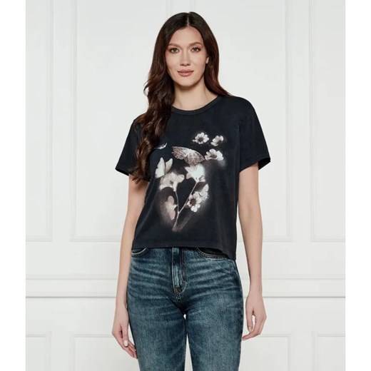 HUGO T-shirt Destrel_1 | Regular Fit ze sklepu Gomez Fashion Store w kategorii Bluzki damskie - zdjęcie 184970222