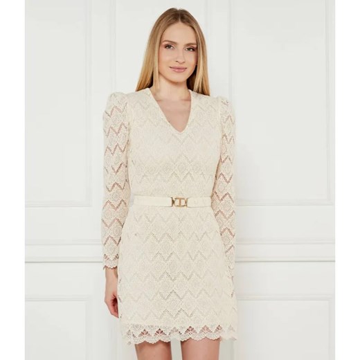 TWINSET Koronkowa sukienka z paskiem ze sklepu Gomez Fashion Store w kategorii Sukienki - zdjęcie 184970251