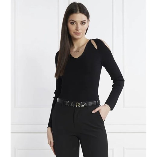 Karl Lagerfeld Sweter | Slim Fit ze sklepu Gomez Fashion Store w kategorii Swetry damskie - zdjęcie 184970290