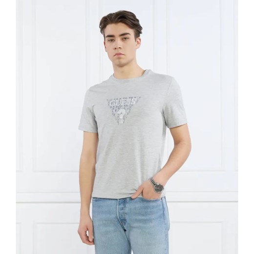 GUESS T-shirt | SS CN GUESS GEO TRIA | Slim Fit ze sklepu Gomez Fashion Store w kategorii T-shirty męskie - zdjęcie 184970340