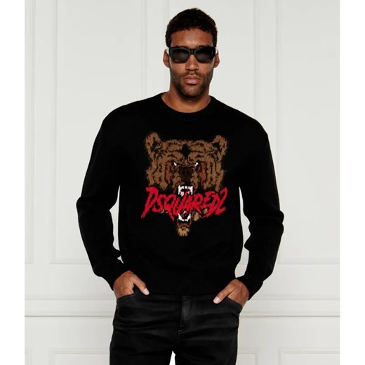 Dsquared2 Wełniany sweter | Slim Fit ze sklepu Gomez Fashion Store w kategorii Swetry męskie - zdjęcie 184970353