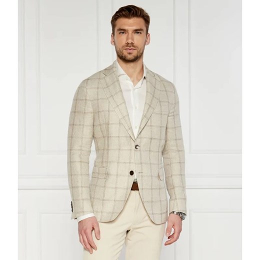 Oscar Jacobson Marynarka Ferry Soft | Regular Fit | z dodatkiem lnu ze sklepu Gomez Fashion Store w kategorii Marynarki męskie - zdjęcie 184970671