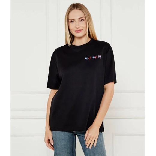 Karl Lagerfeld T-shirt IKON | Oversize fit ze sklepu Gomez Fashion Store w kategorii Bluzki damskie - zdjęcie 184971193
