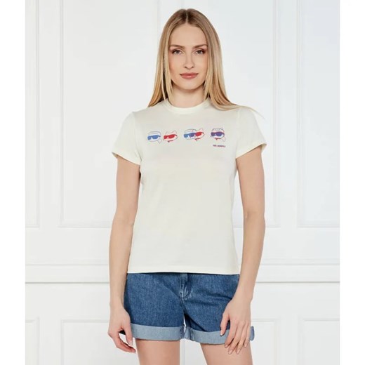 Karl Lagerfeld T-shirt IKON | Regular Fit ze sklepu Gomez Fashion Store w kategorii Bluzki damskie - zdjęcie 184971323