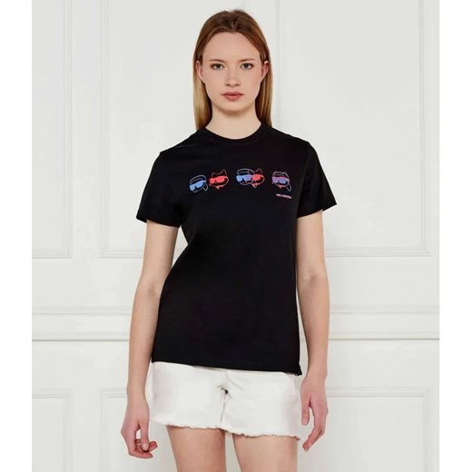 Karl Lagerfeld T-shirt IKON | Regular Fit ze sklepu Gomez Fashion Store w kategorii Bluzki damskie - zdjęcie 184971481