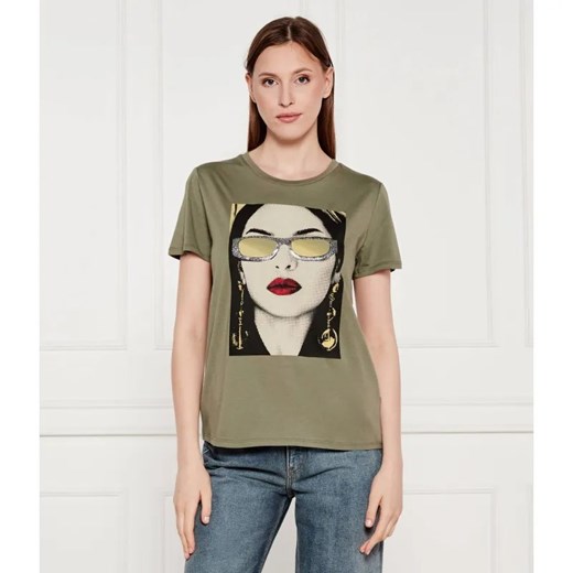 GUESS T-shirt SUNGLASSES MODEL EASY | Regular Fit ze sklepu Gomez Fashion Store w kategorii Bluzki damskie - zdjęcie 184971663