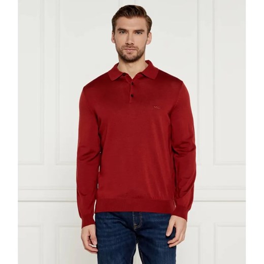 BOSS BLACK Wełniane polo Bono-L | Regular Fit ze sklepu Gomez Fashion Store w kategorii T-shirty męskie - zdjęcie 184971782